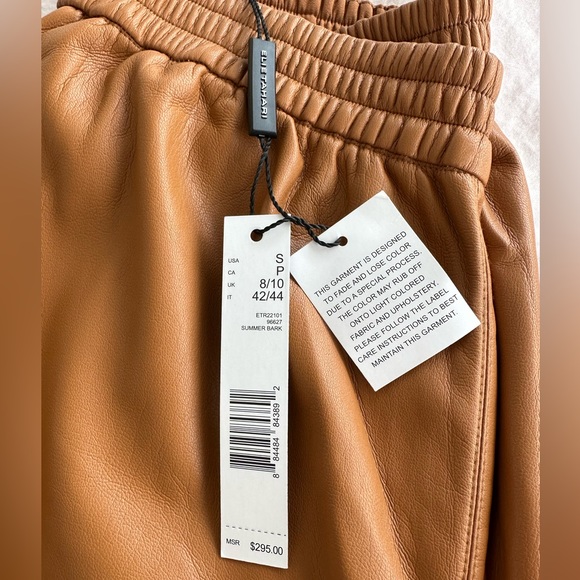 Elie Tahari Vegan Leather Wide Leg Pants - Picture 4 of 5